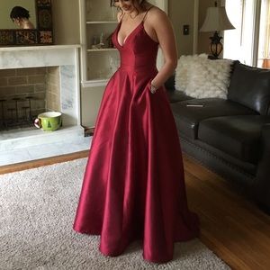 Silky Red Prom Dress
